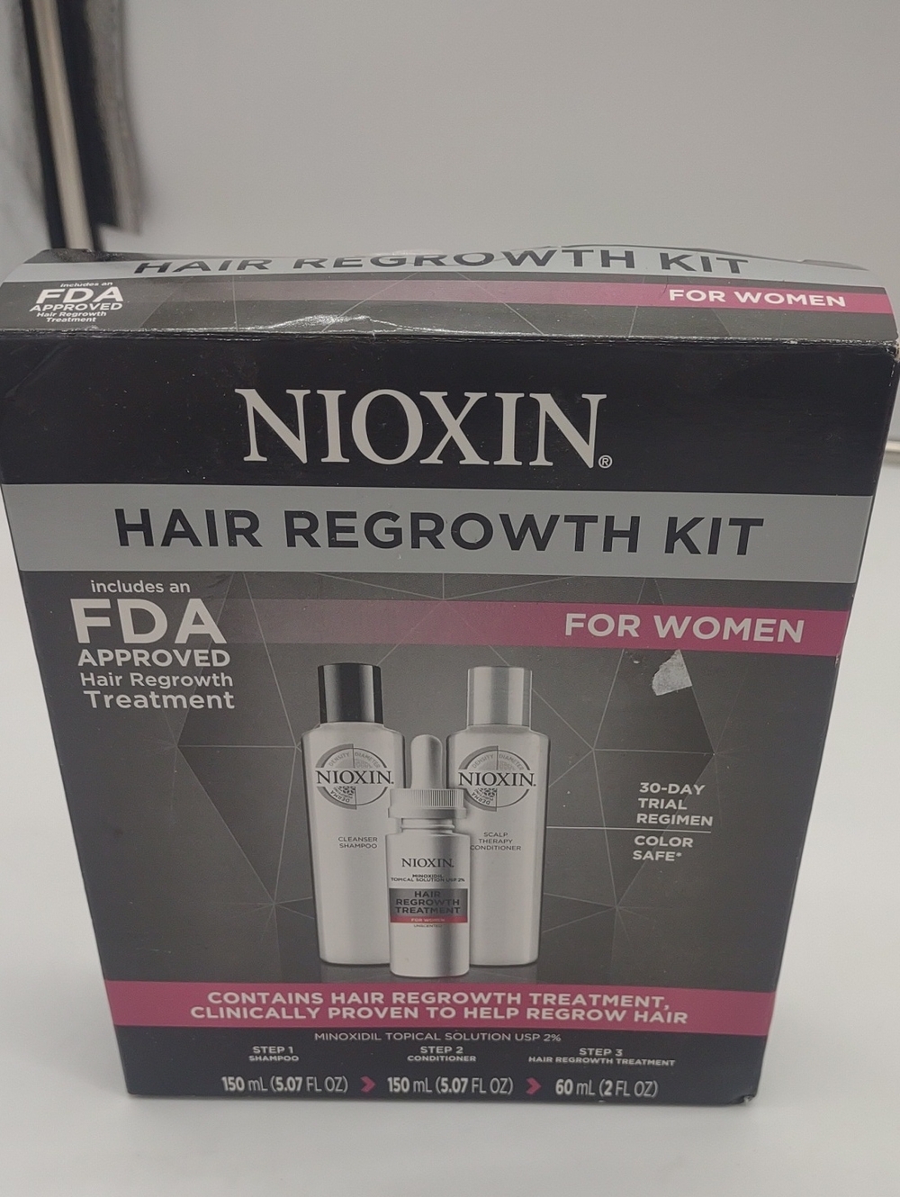 Hair Regrowth Kit for Women - Pink/Gray 11/2023